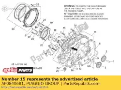 Qui puoi ordinare vite a testa esagonale m8x40 da Piaggio Group , con numero parte AP0840681: