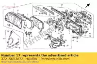 37215KR3672, Honda, gomma, montaggio honda ca cmx st 125 250 450 1100 1986 1987 1988 1992 1993 1994 1995 1996 1997 1998 1999 2000 2001, Nuovo