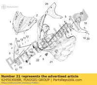 62450300BR, Piaggio Group, voorste schild aprilia gilera  nexus sr sr max zapm3560, zd4m3560 zd4m357, zapm357 125 250 300 500 1998 2006 2007 2008 2009 2011 2016 2017, Nieuw