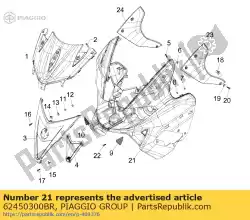 voorste schild van Piaggio Group, met onderdeel nummer 62450300BR, bestel je hier online: