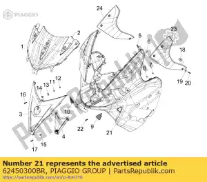 Piaggio Group 62450300BR voorste schild - Onderkant