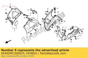 Honda 64400MCJ000ZF set cappuccio, r. inferiore (wl) * - Il fondo