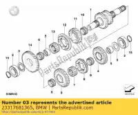 23317681365, BMW, vulring - 25x42x2,025 bmw  20 900 1200 2004 2005 2006 2007 2008 2009 2010, Nieuw