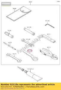 kawasaki 921101147 chiave per utensili, estremità scatola, 2 zx750-f2 - Il fondo