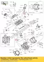 132BA0695, Kawasaki, bullone-flangiato-piccolo, 6x95 krf800 kawasaki  brute force 750 800 2015 2016 2017 2018 2019 2020 2021, Nuovo