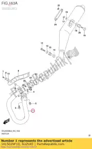 suzuki 1415029F10 tubo comp, exh - Lado inferior