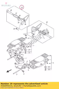 Suzuki 4360006J10 poggiapiedi assy, ??p - Il fondo