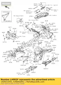 Kawasaki 140921055 cover,cord - Bottom side