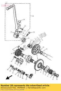 yamaha 931021020700 uszczelka, olej (sd 10-21-5 hs, 3y1) - Dół