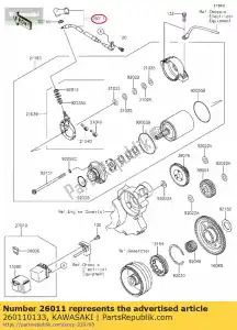 kawasaki 260110133 cable de plomo klx450a8f - Lado inferior