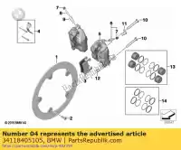 34118405105, BMW, set di parti di montaggio, pastiglie dei freni bmw  1000 1250 2018 2019 2020 2021, Nuovo