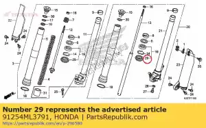 honda 91254ML3791 joint, poussière - La partie au fond