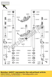 kawasaki 440370003 suporte-garfo sob zr750-j1h - Lado inferior