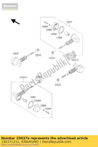 kawasaki 230371231 lamp-assy-signal, rr kmx125-a1 - Lado inferior