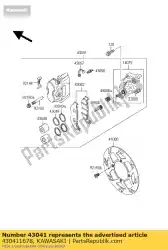 Aquí puede pedir pinza de montaje, fr, lh de Kawasaki , con el número de pieza 430411678: