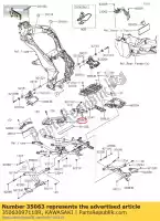 35063097118R, Kawasaki, séjour, transporteur, lh, f.s.blac klz10 kawasaki  klz 650 1000 2015 2016 2017 2018 2019 2020 2021, Nouveau