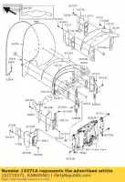 132710571, Kawasaki, plaat, windscherm, rechts, oute kawasaki vn classic a d mean streak b tourer  vn1600 1600 , Nieuw