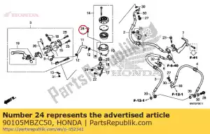 Honda 90105MBZC50 vis, pan, 6x28 - La partie au fond