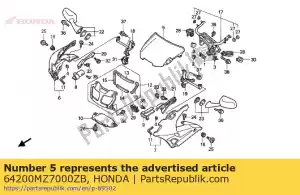 Honda 64200MZ7000ZB screen, wind *type2 * - Bottom side