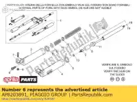 AP8203891, Piaggio Group, Parada límite de carrera aprilia  scarabeo 50 100 1998 1999 2000 2001 2002 2003 2004 2005 2006 2007 2009 2010 2011 2014, Nuevo