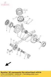 yamaha 17D116330000 pin, piston - Bottom side