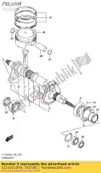 Here you can order the pin,crank from Suzuki, with part number 1221031D00: