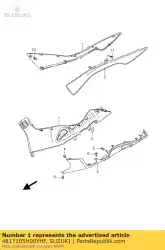 schild, beenzijde van Suzuki, met onderdeel nummer 4817105H00YHF, bestel je hier online: