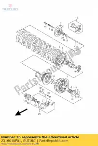 Suzuki 2316010F01 cylindre, embrayage - La partie au fond