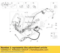 1D000277, Piaggio Group, harnais de cadre vespa vespa zapm80100, zapm80101, zapma7100 zapm80101 zapm808g, zapm80200, zapm8020, zapma7200, zapma78g zapma720 zapma78g,  946 125 150 946 2013 2014 2015 2016 2017 2018 2019 2020 2021 2022, Nouveau