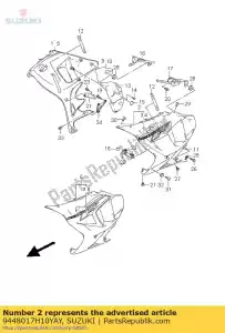 suzuki 9448017H10YAY carenado comp, un - Lado inferior