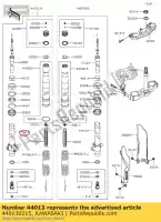 440130215, Kawasaki, tubo-garfo interno, lh kx85cef kawasaki  kx 85 2014 2015 2016 2017 2018 2019 2020, Novo