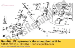 Ici, vous pouvez commander le poids, poignée de direction auprès de Honda , avec le numéro de pièce 53105MY1010: