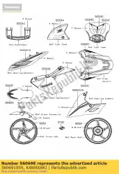 Here you can order the pattern,fr fender,lh zr1000dcf from Kawasaki, with part number 560691959: