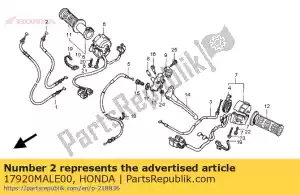 honda 17920MALE00 cable comp. b, throttle - Bottom side