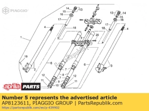 aprilia AP8123611 base avec tube - La partie au fond