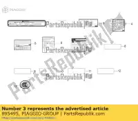 895495, Piaggio Group, adesivo de emissão de ruído aprilia mana na zd4rc000, zd4rca00, zd4rc001, zd4rcc00 zd4rcb00, zd4rcc01, zd4rce00 850 2007 2008 2009 2010 2011 2016, Novo