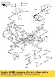 Aquí puede pedir soporte motor, superior klf300-b1 de Kawasaki , con el número de pieza 320291569: