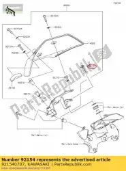 Here you can order the bolt,flanged,6x25 from Kawasaki, with part number 921540707: