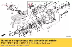 Honda 19215MEG300 impeller, water pump - Bottom side