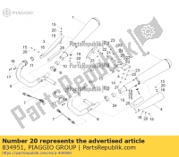 834951, Aprilia, konische unterlegscheibe, Neu