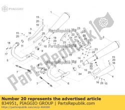 Aprilia 834951, Conical washer, OEM: Aprilia 834951