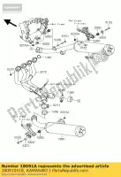 180910518, Kawasaki, body-comp-silencieux, rh zx1400c8f kawasaki zzr 1400 2008 2009 2010 2011, Nouveau