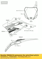 560694012, Kawasaki, modèle, linceul, upp, lh kawasaki kx  f kx450f 450 , Nouveau