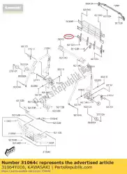 Ici, vous pouvez commander le 01 pipe-comp,arrière,lwr auprès de Kawasaki , avec le numéro de pièce 31064Y016: