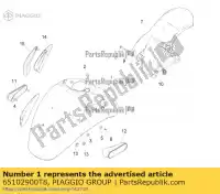 65102900T8, Piaggio Group, vorderradkotfl? el     , Nouveau