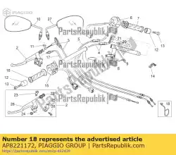 Tutaj możesz zamówić prowadnica kablowa od Piaggio Group , z numerem części AP8221172:
