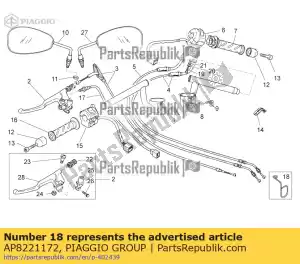 Piaggio Group AP8221172 guia de cabos - Lado inferior