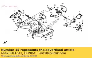 Honda 64473MFT641 selo, bolso - Lado inferior