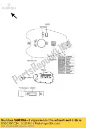 Qui puoi ordinare etichetta, generale w da Suzuki , con numero parte K560300034: