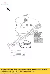 Suzuki K560300034 etichetta, generale w - Il fondo